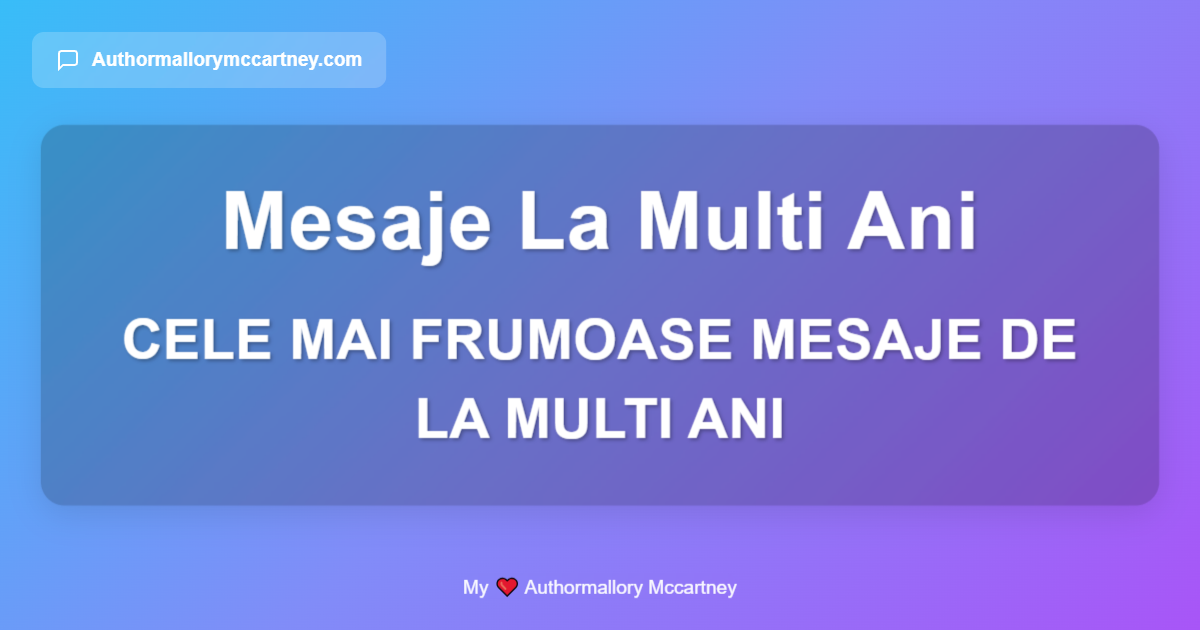 cele mai frumoase mesaje de la multi ani